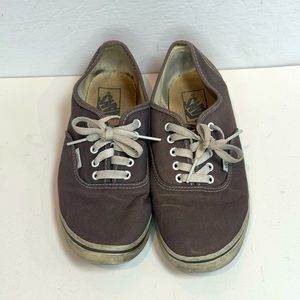 Vans Low Top Tennis Shoes. Classic Neutral Grey Brown Purple Sneakers